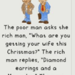 A poor man meets a rich man during Christmas.